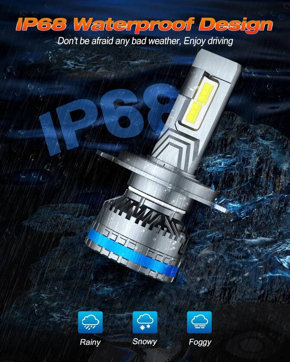 Bombillas FAHREN H4 / 9003, 120W 40000LM Brillo Mejorado de - Imagen 5