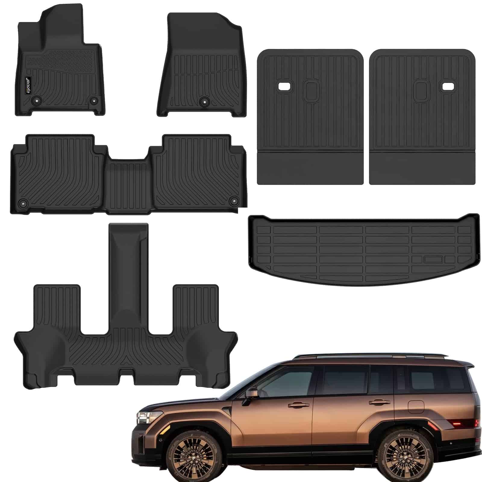 Tapetes para piso de automóvil Jenofa para Santa Fe Hybrid