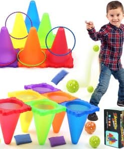 Set de Juegos de Feria 3 en 1 para Niños: Juego de Anillas