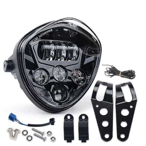 Faros LED para motocicleta de 7 pulgadas con Hi Lo Beam