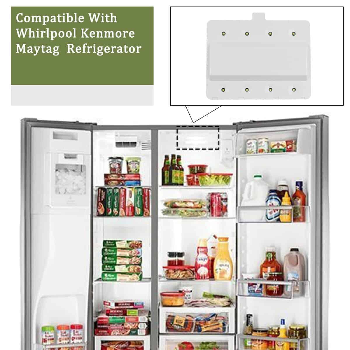 W10866538 W11043011 Luz LED de Refrigerador Compatible con - Imagen 7