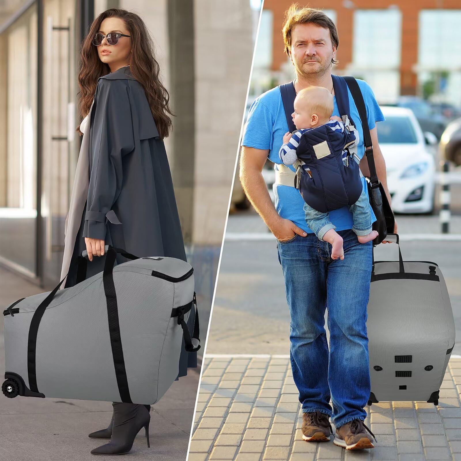 Bolsas para asientos de automóvil SCTEL para viajes aéreos, - Imagen 8