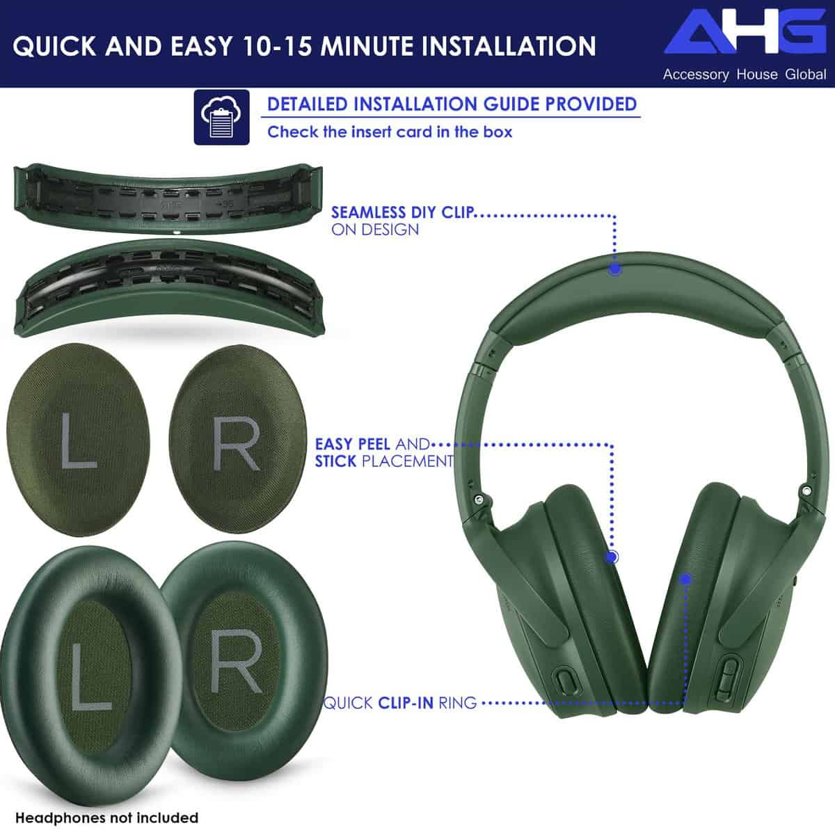 AHG Accessory House Global Kit de Almohadilla de Auricular - Imagen 9
