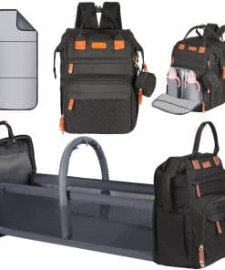 Mochila de pañales Shengmeister con mesa de cambio, Mochila