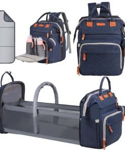 Bolso cambiador para pañales de bebé con estación de cambio