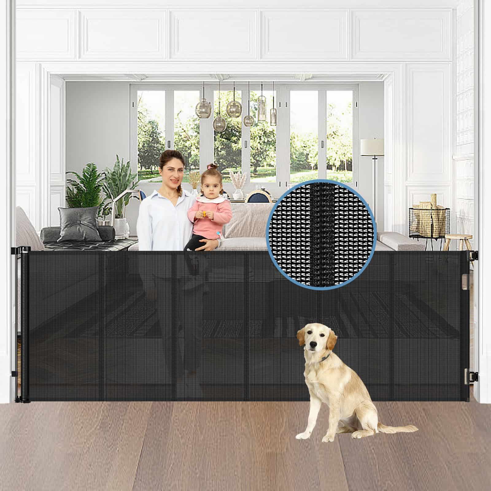 Puertas retractiles para bebés reforzadas de 75� de ancho