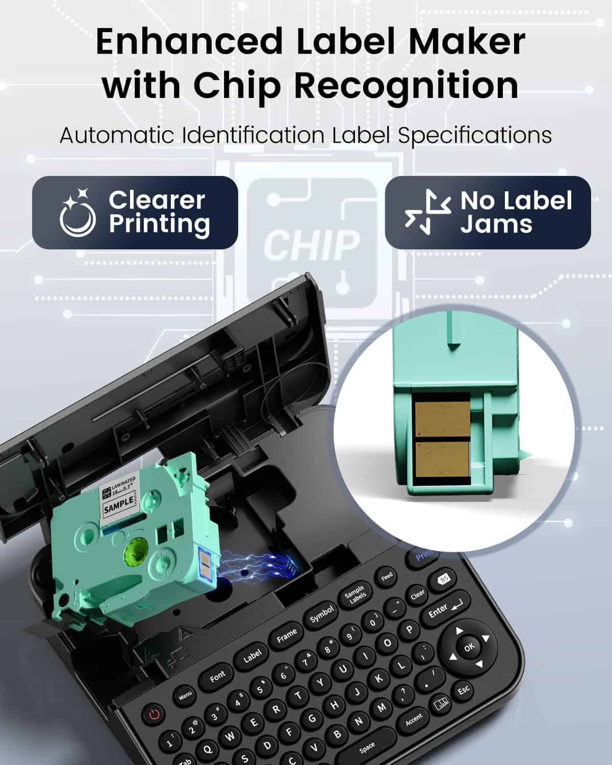 Máquina Etiquetadora EazeID con Cinta, D480BT Bluetooth - Imagen 6