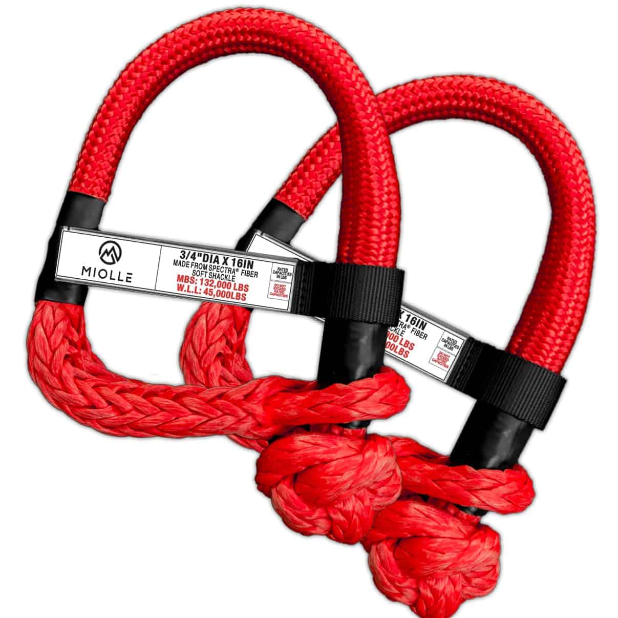 MiolleGear Soft Shackles 3/4x77 pulgadas Spectra USA para