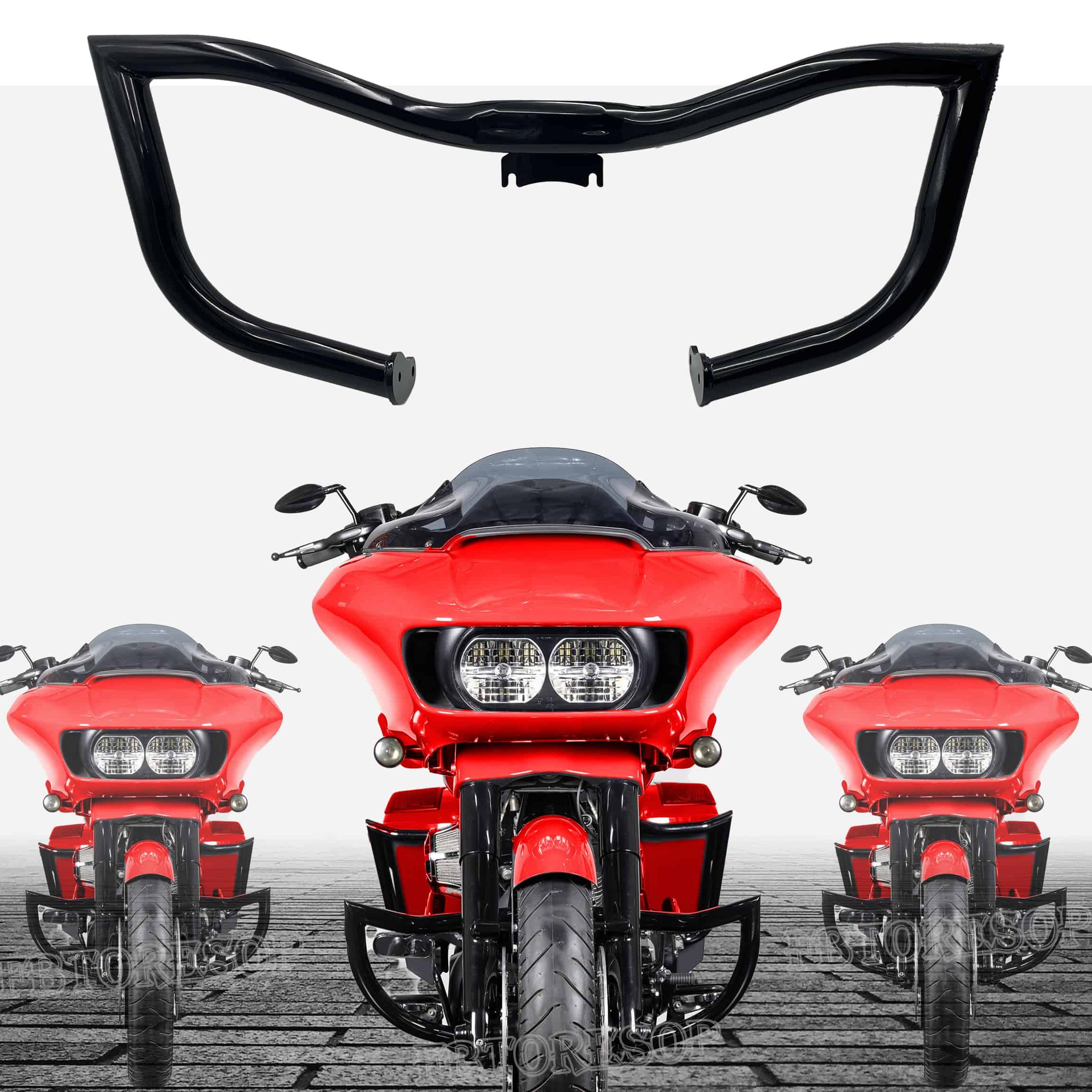 Protector de motor estilo Chopped para Harley Road Glide - Imagen 4