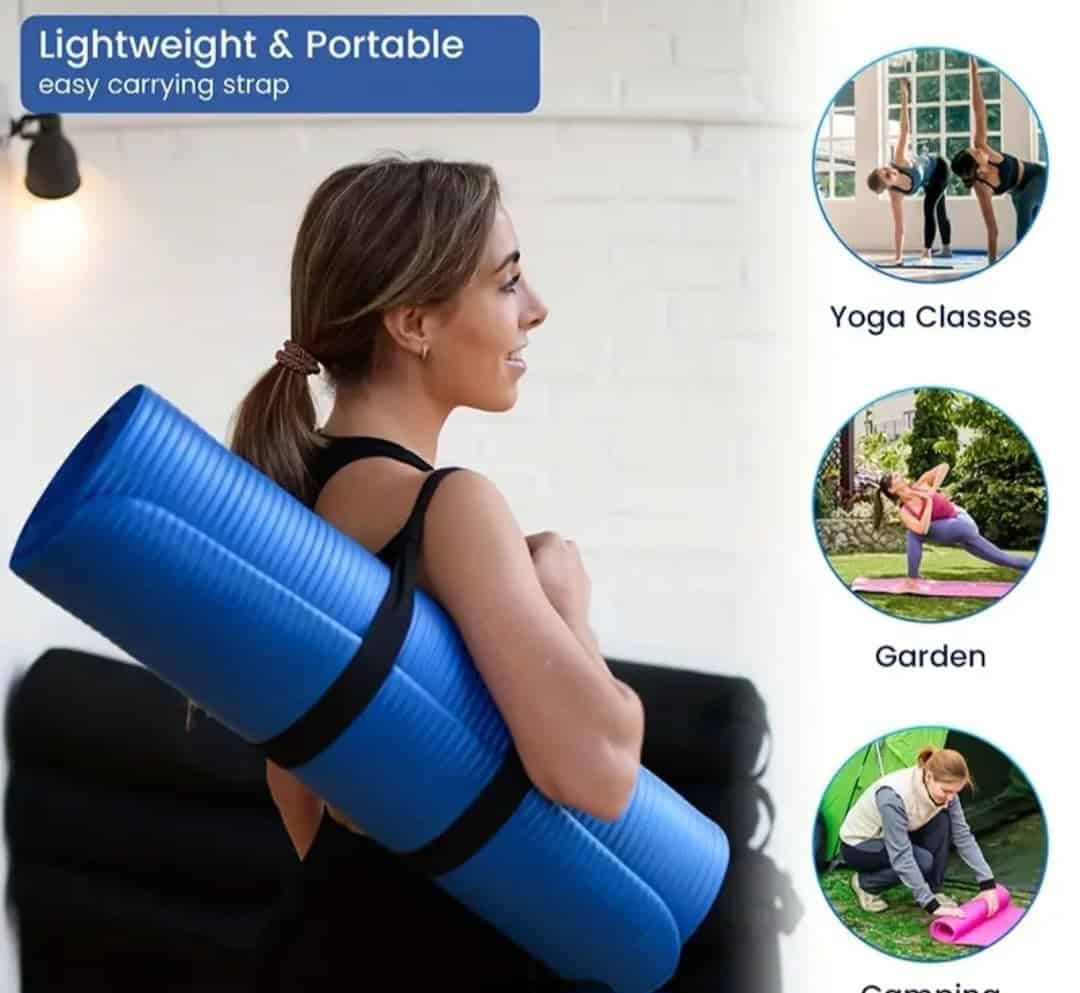 Tapete de Yoga MAWZEH con Correa de Transporte (AZUL) - Imagen 3