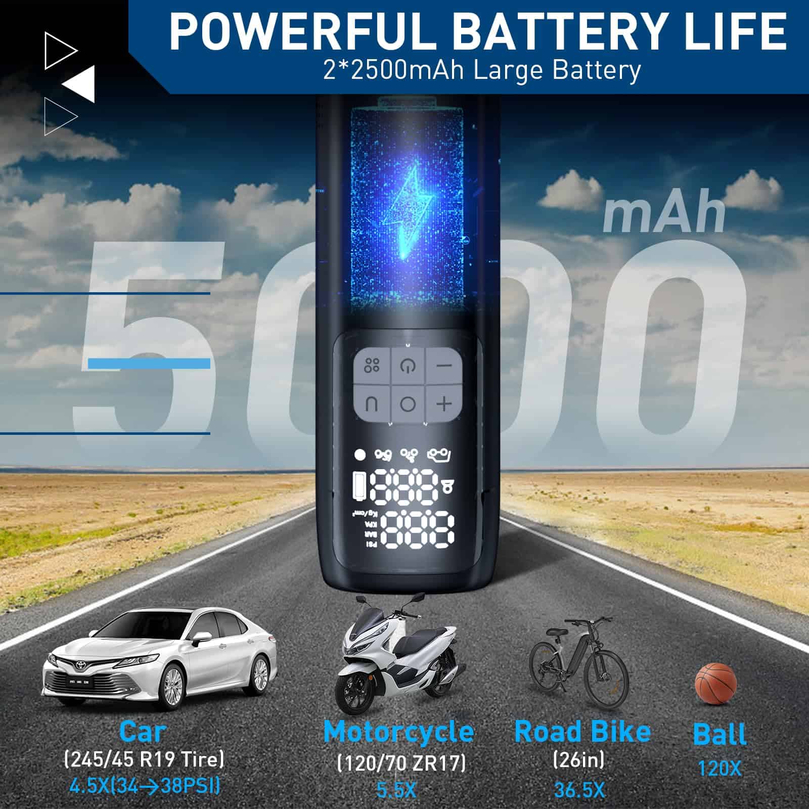 Aspiradora de Coche Inalámbrica e Inflador de Neumáticos - Imagen 7