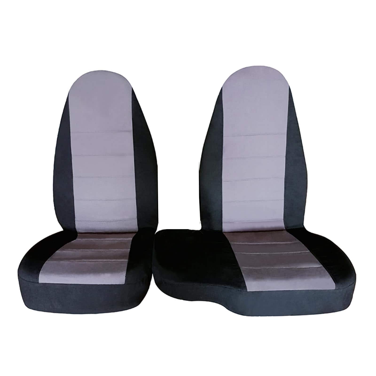 Cubiertas de Asiento de Algodón Negro y Plateado para Ford