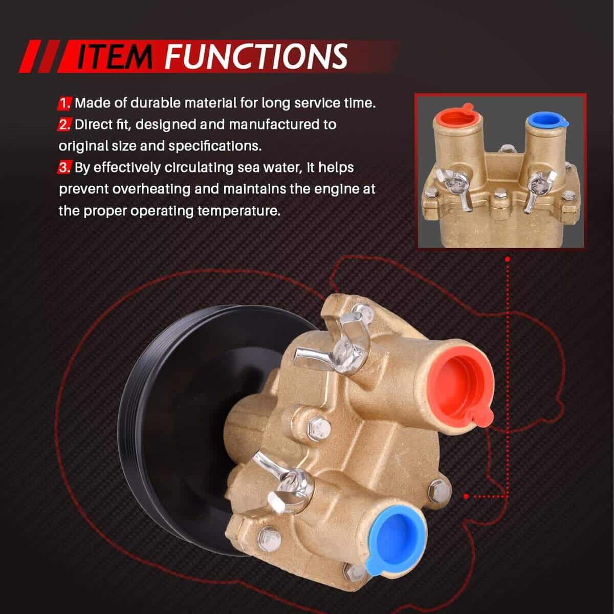 Bomba de Agua 46-8M0139995 8M0137216 46-8M0118067 8M0122655 - Imagen 7