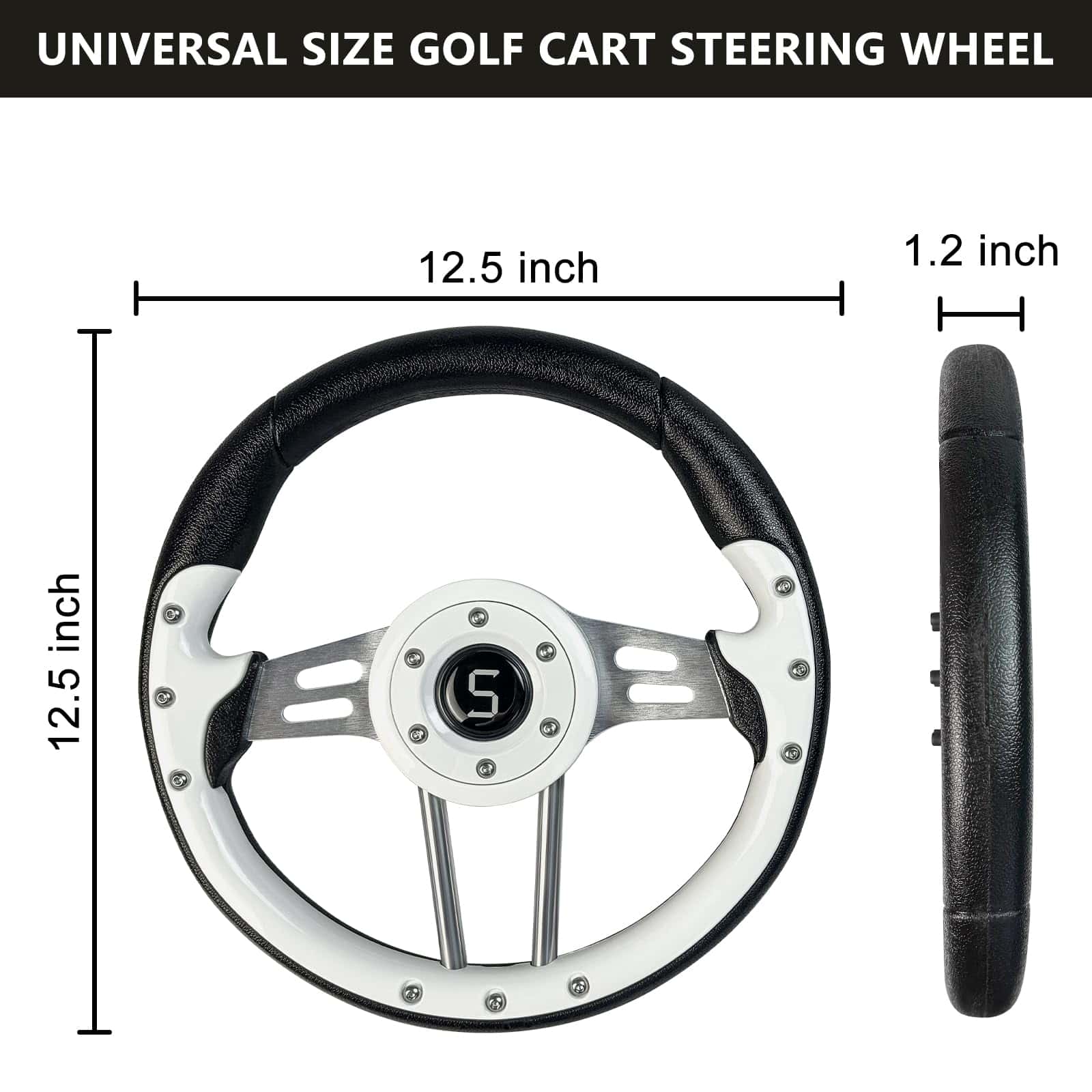 Volante de Carrito de Golf Shu-Ran, 12.5"/320mm Universal - Imagen 4