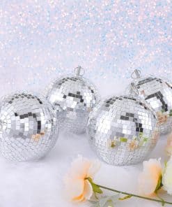 Espejo de bola de discoteca plateado: Bola de espejo