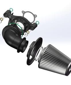 Filtro de aire tipo cono Big Sucker para Harley, entrada de