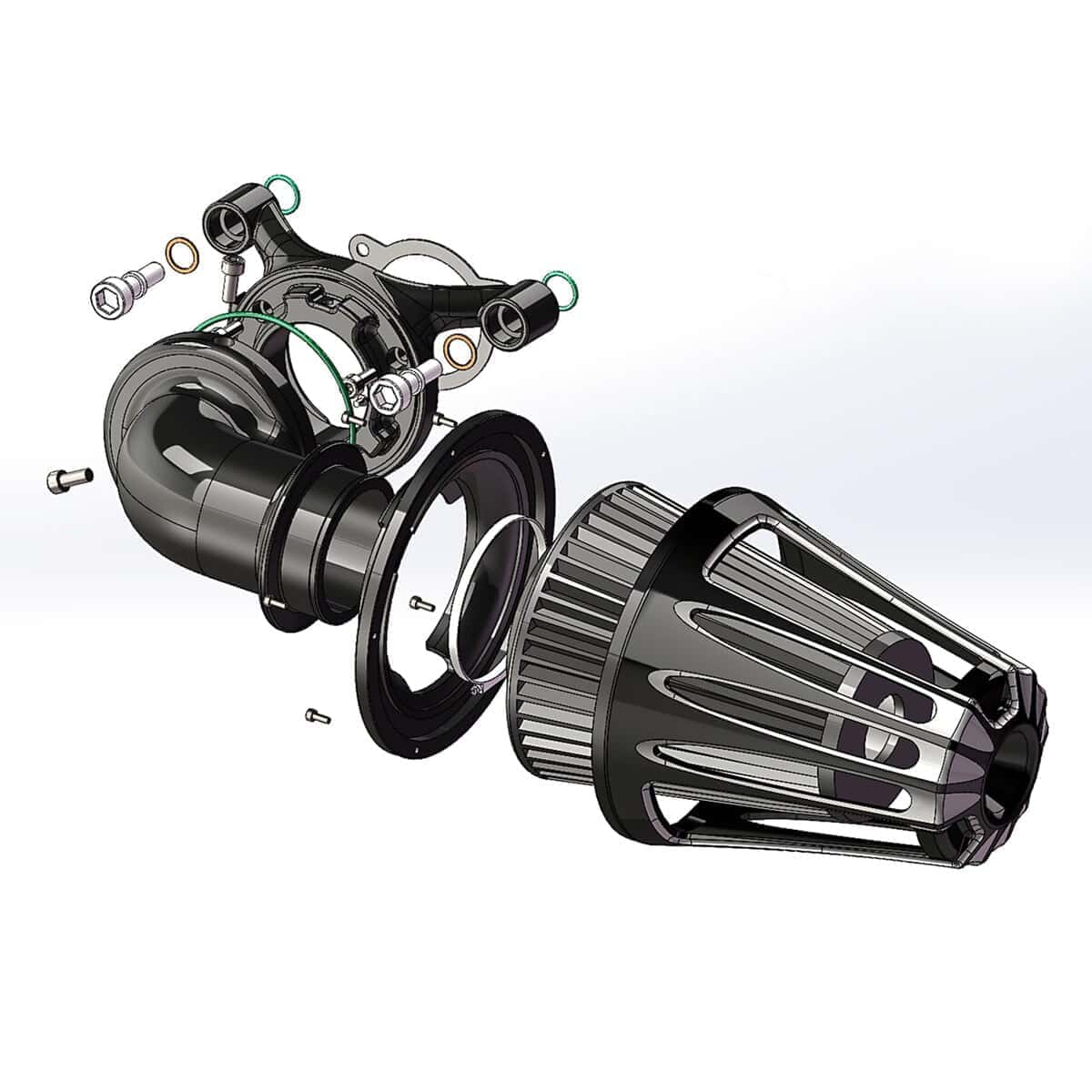 Filtro de aire cono Big Sucker para admisión Harley air