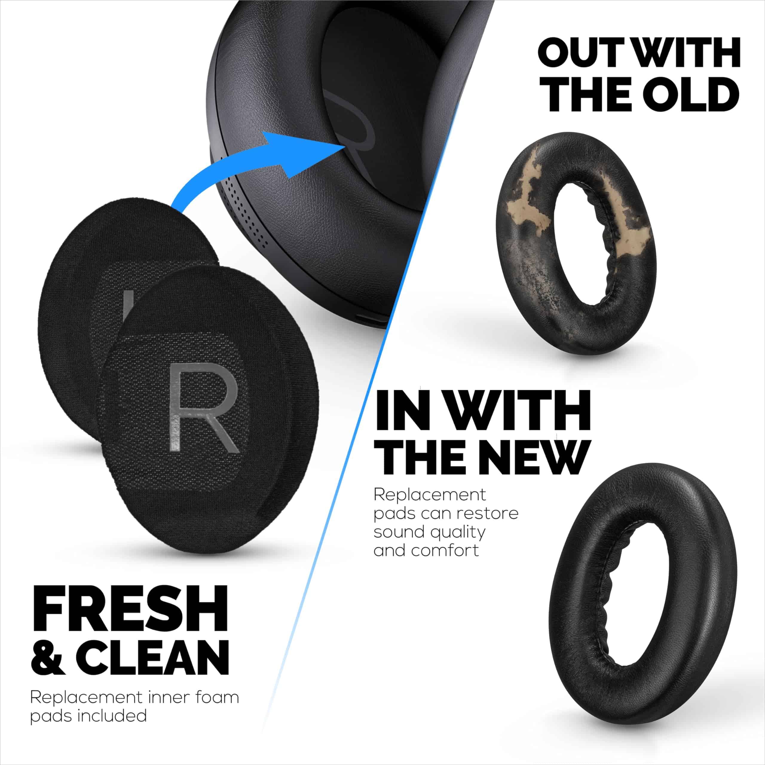 Almohadillas de Piel de Oveja para Auriculares Bose NC700, - Imagen 6