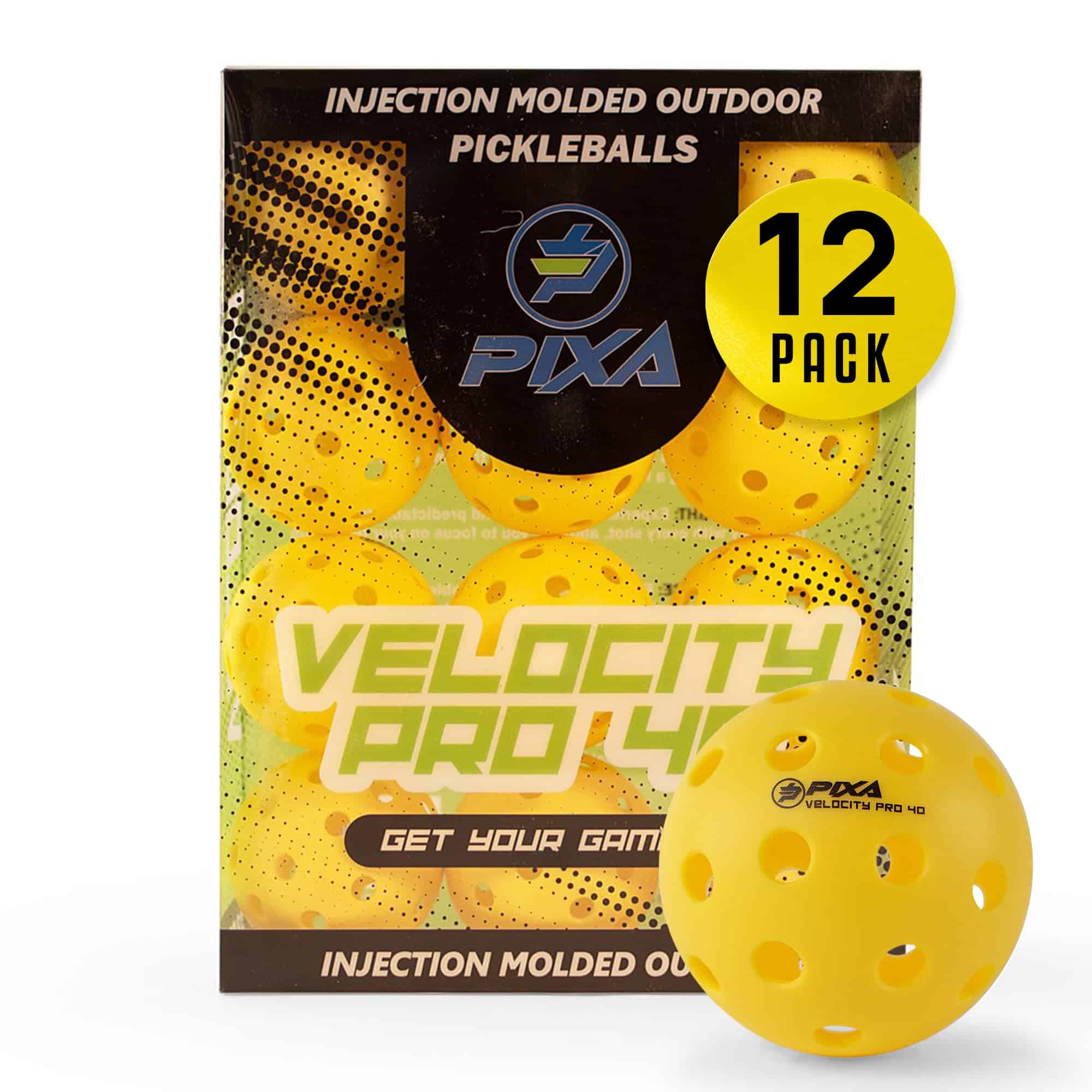 Pickleball PIXA Velocity Pro 40 Outdoor Inyecion Moldeado -