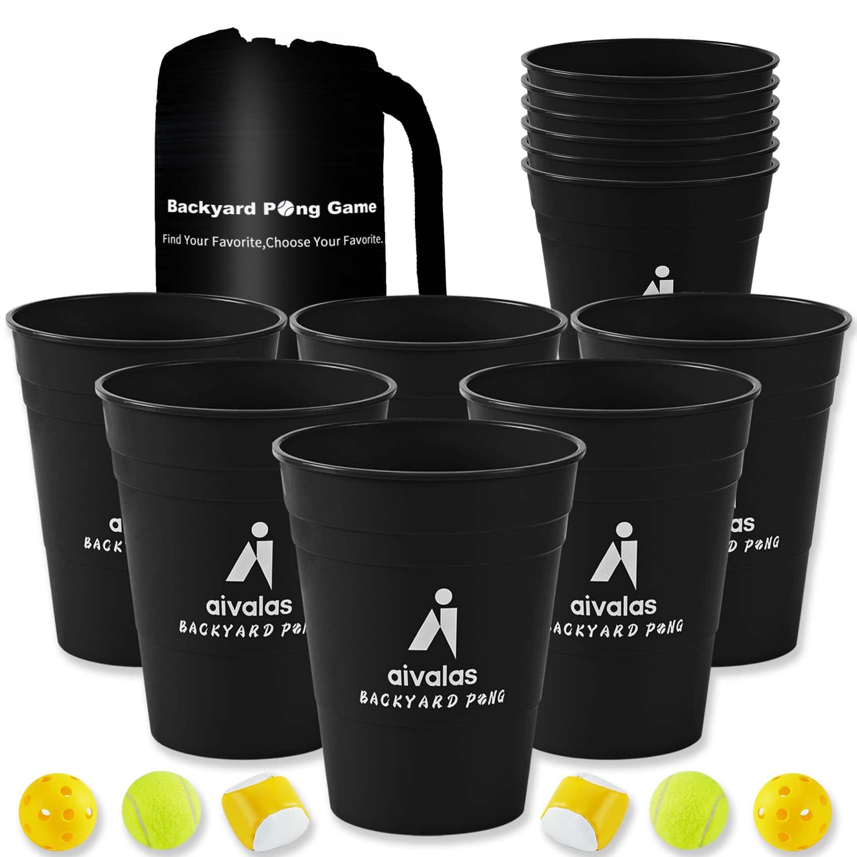 Juego Gigante de Yard Pong Aivalas, Juego de Exterior para