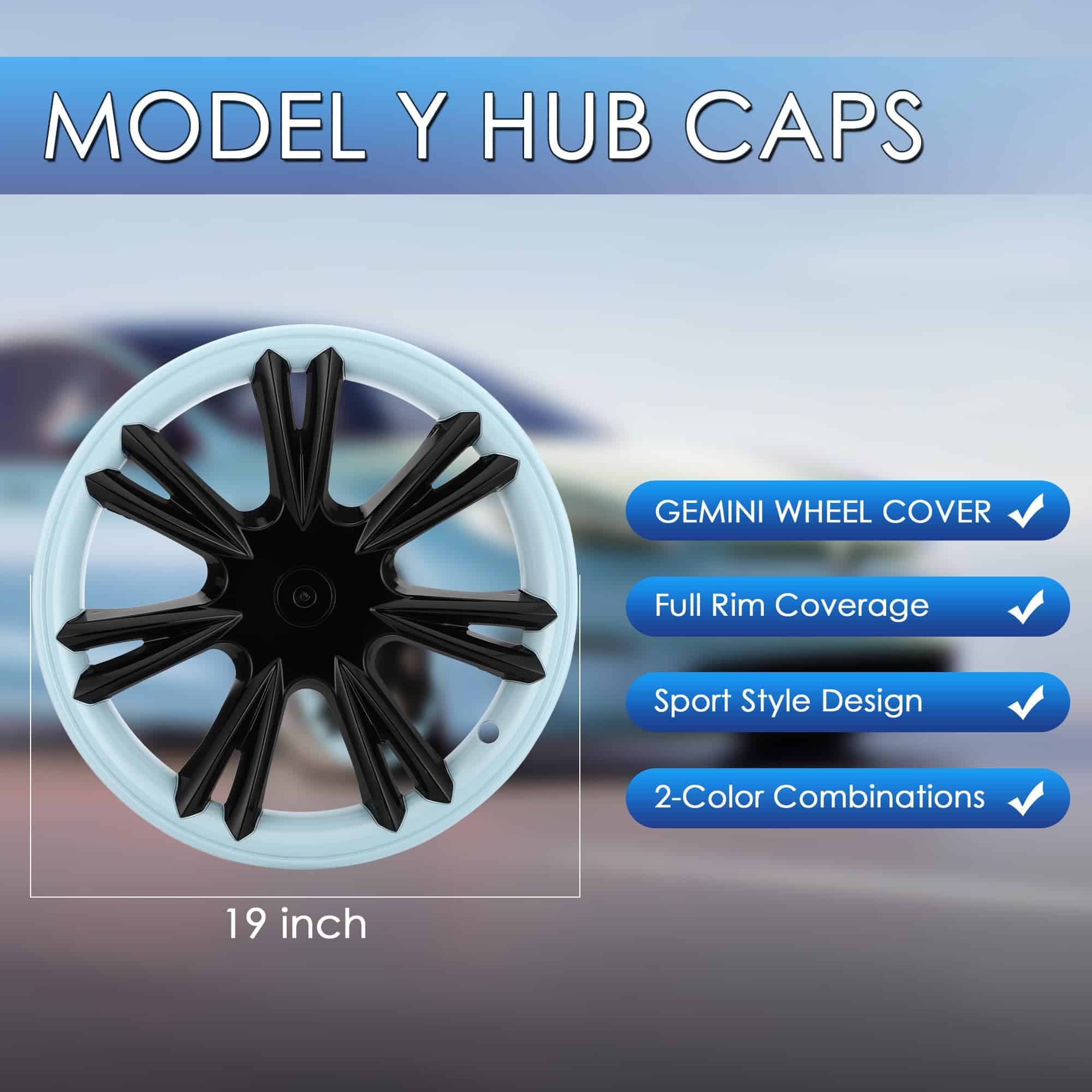 Cubierta de rueda Kipalm para Tesla Model Y de 19 pulgadas, - Imagen 3