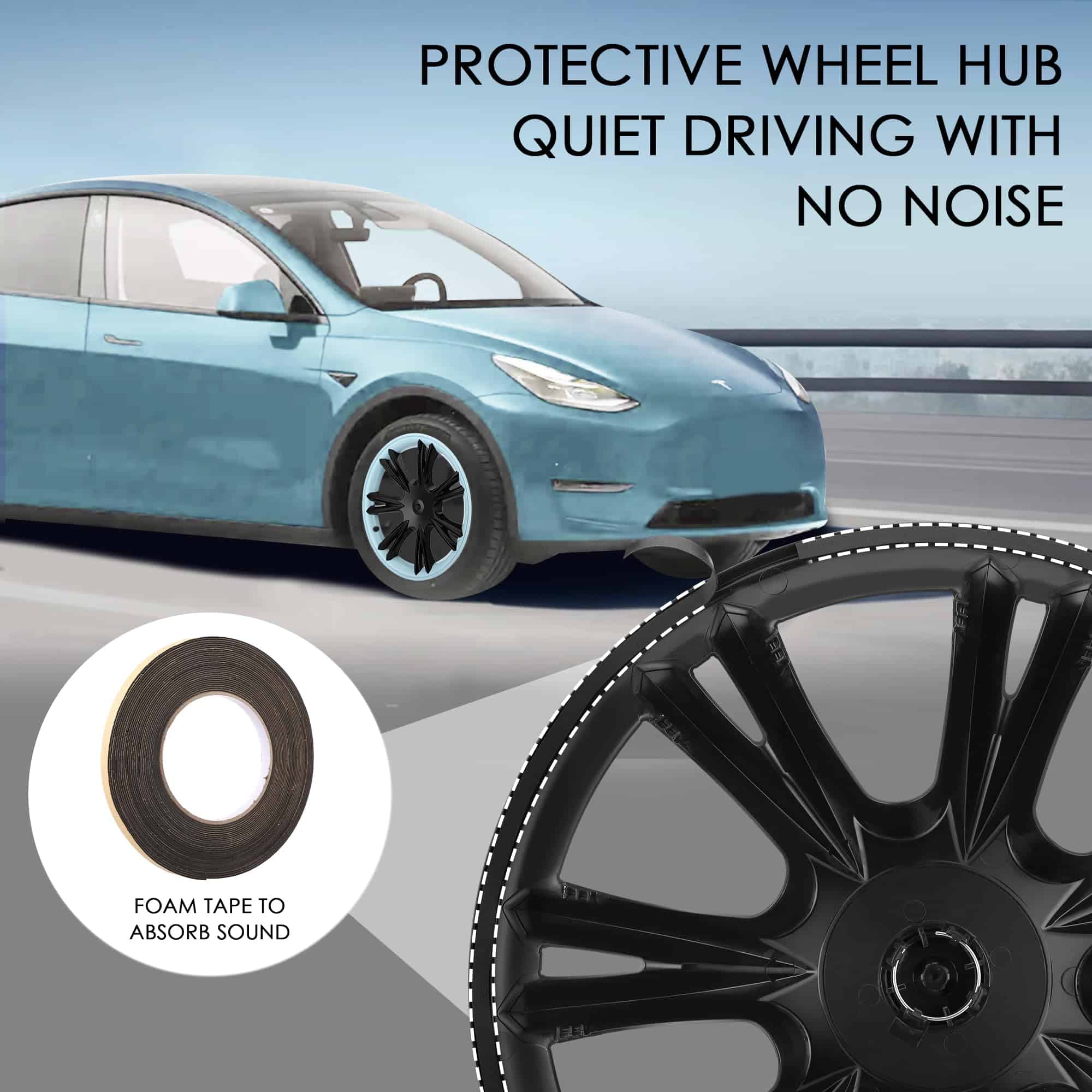 Cubierta de rueda Kipalm para Tesla Model Y de 19 pulgadas, - Imagen 5