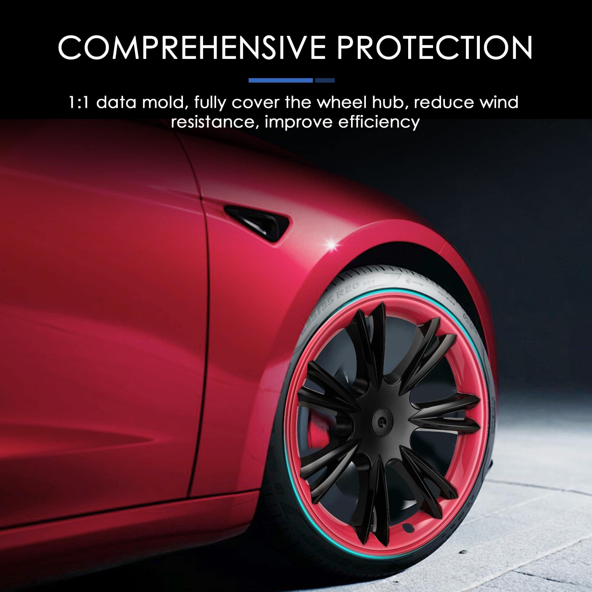 Kipalm para Tesla Model Y Cubierta de rueda de 19 pulgadas, - Imagen 6