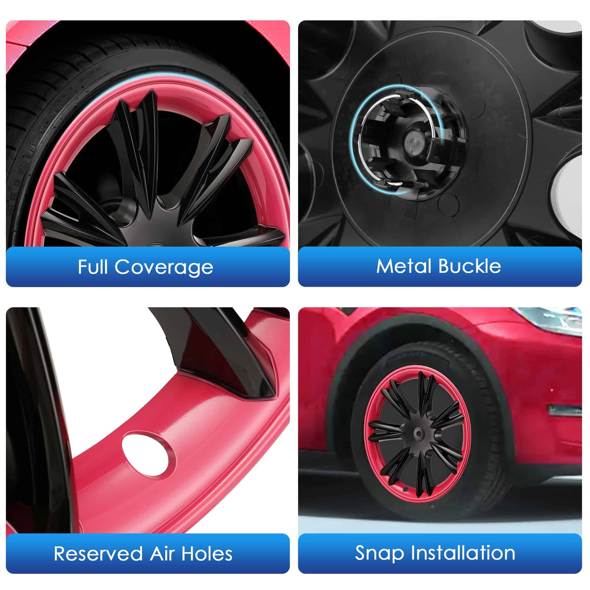 Kipalm para Tesla Model Y Cubierta de rueda de 19 pulgadas, - Imagen 7