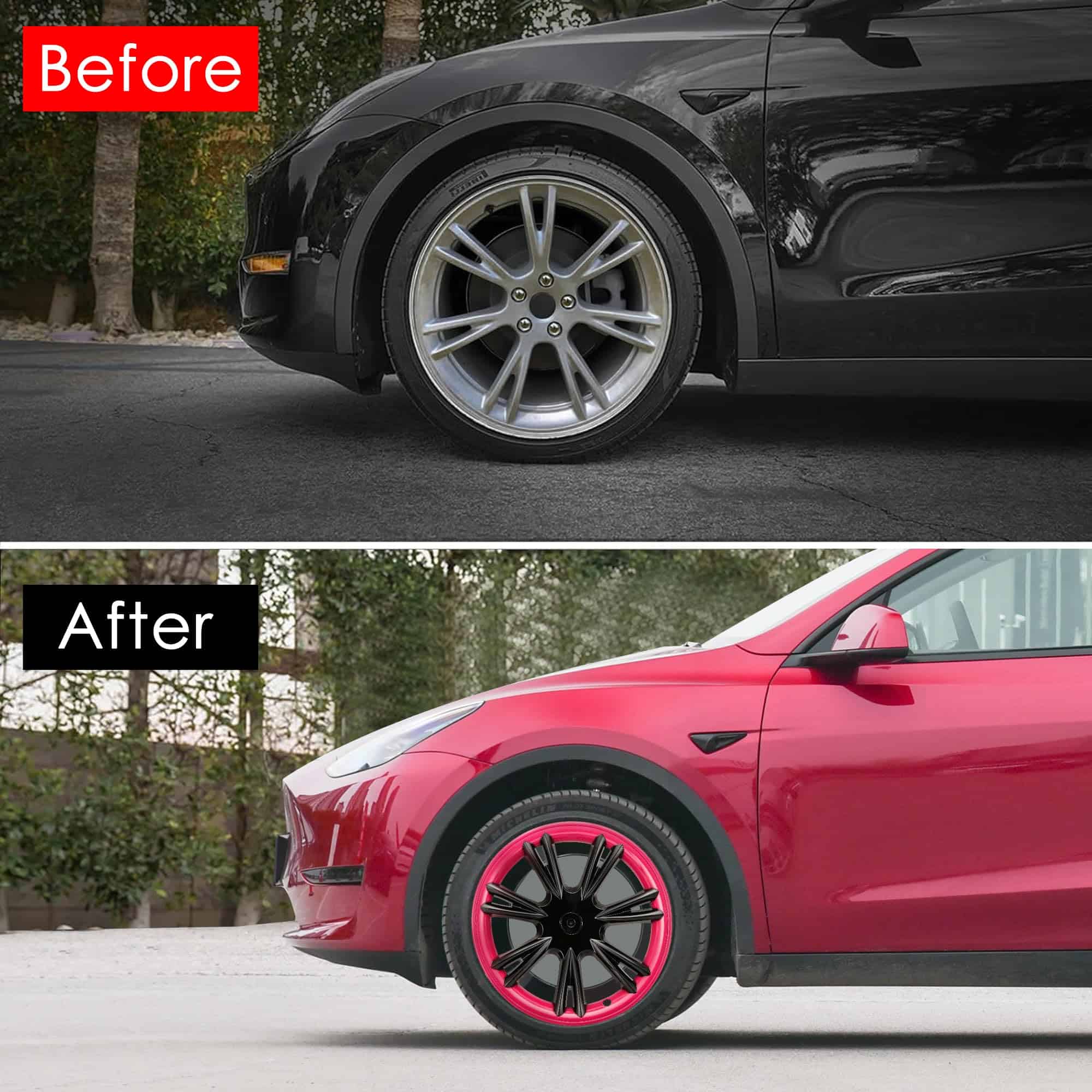 Kipalm para Tesla Model Y Cubierta de rueda de 19 pulgadas, - Imagen 8