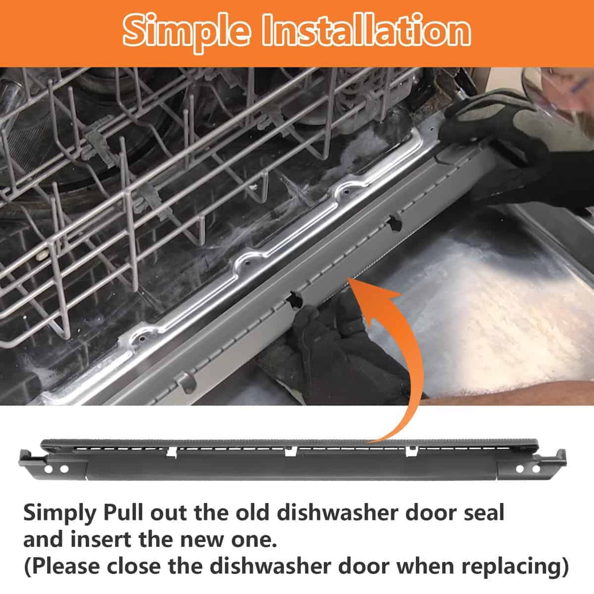 Sello de Puerta para Lavavajillas W10909089 Sello Inferior - Imagen 5