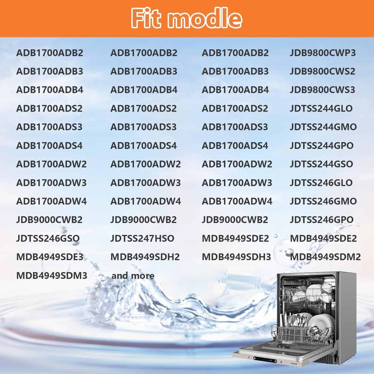 Sello de Puerta para Lavavajillas W10909089 Sello Inferior - Imagen 8