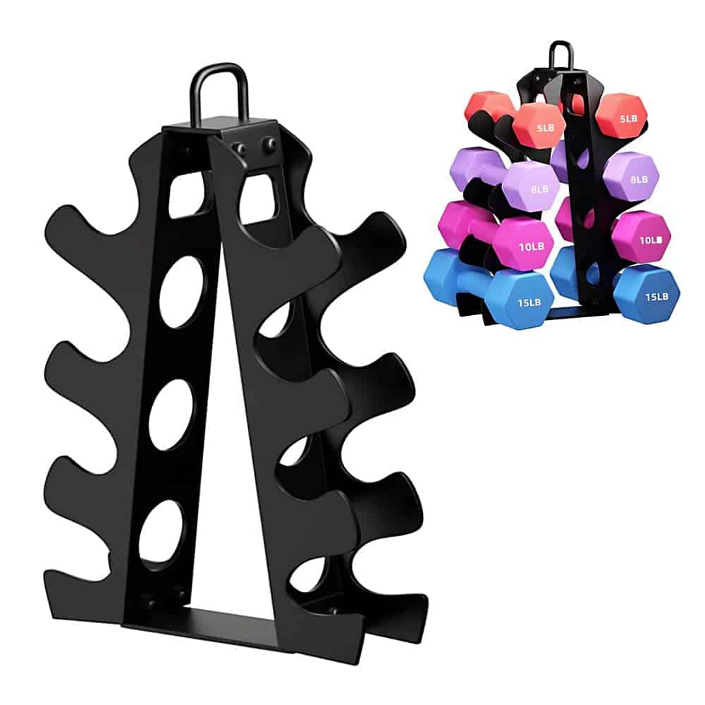 Estante de pesas metaball para gimnasio en casa, soporte