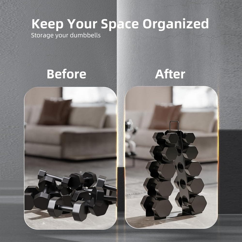 metaball Soporte de Pesas para Gimnasio en Casa, Estantería - Imagen 5