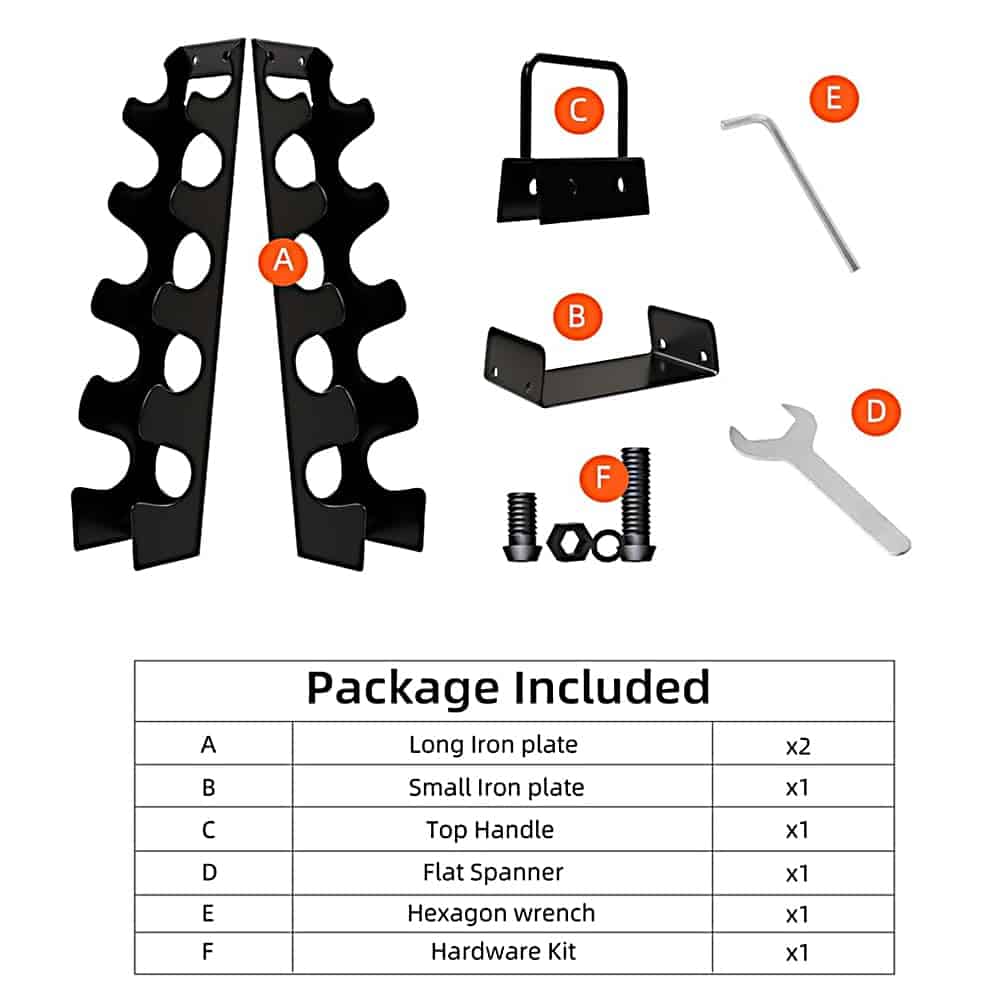 metaball Soporte de Pesas para Gimnasio en Casa, Estantería - Imagen 7