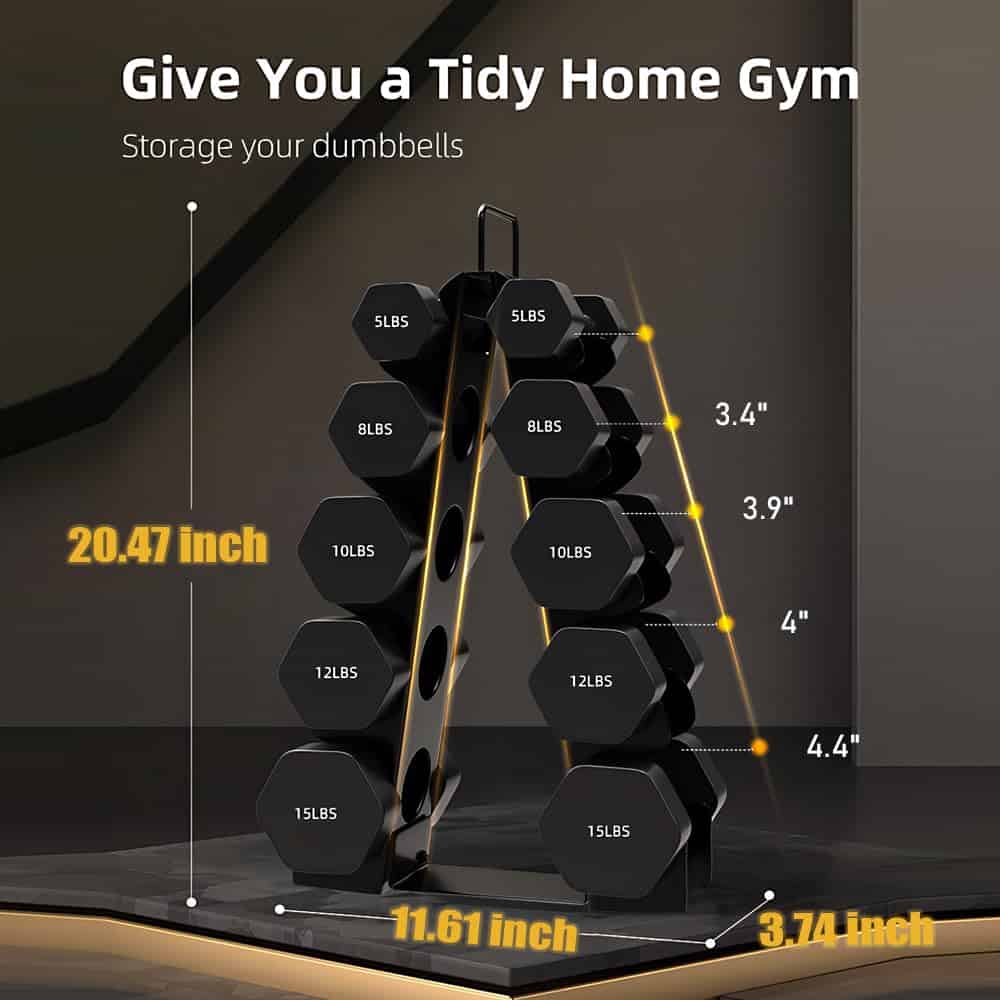 metaball Soporte de Pesas para Gimnasio en Casa, Estantería - Imagen 3