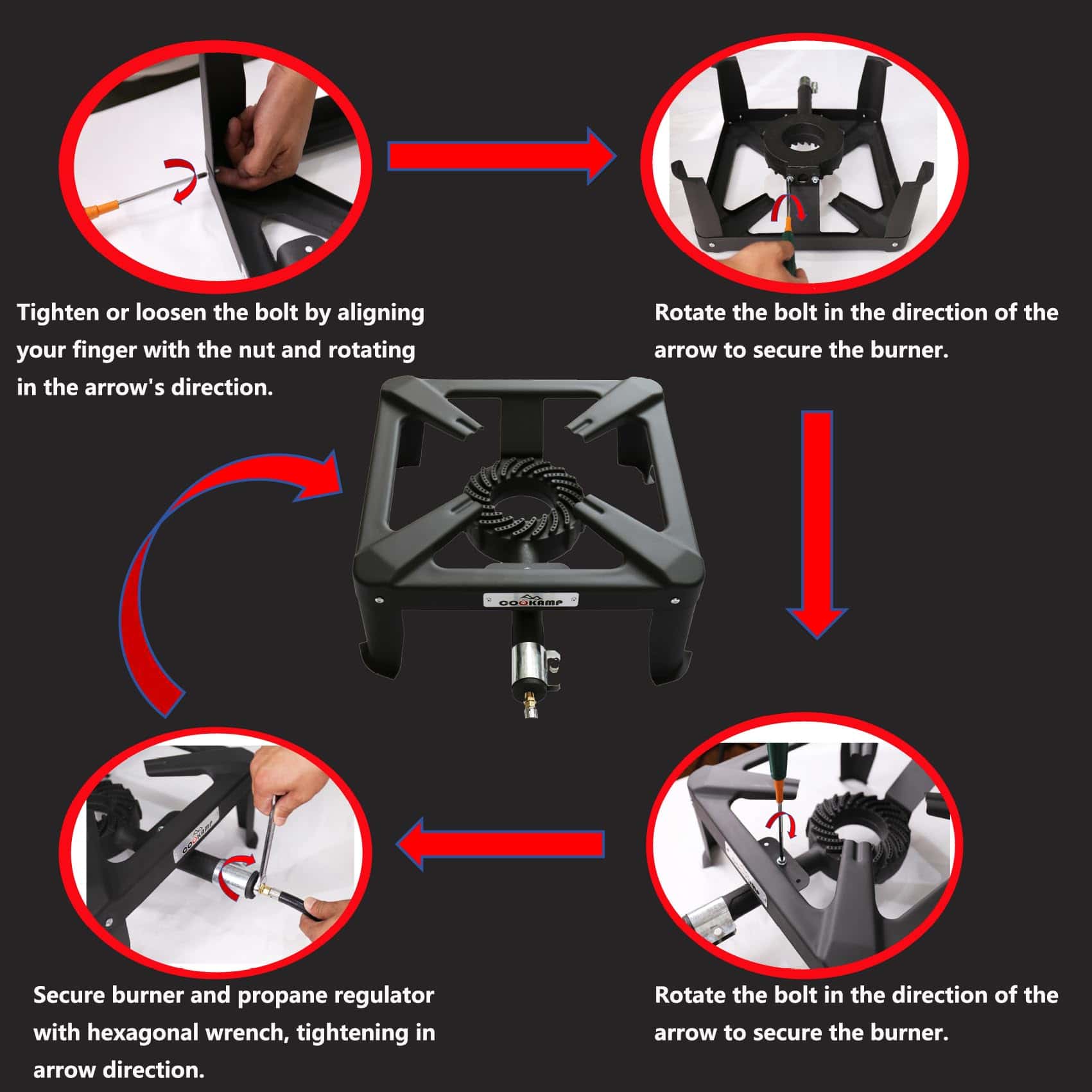 Quemador de propano COOKAMP para cocina al aire libre, - Imagen 5