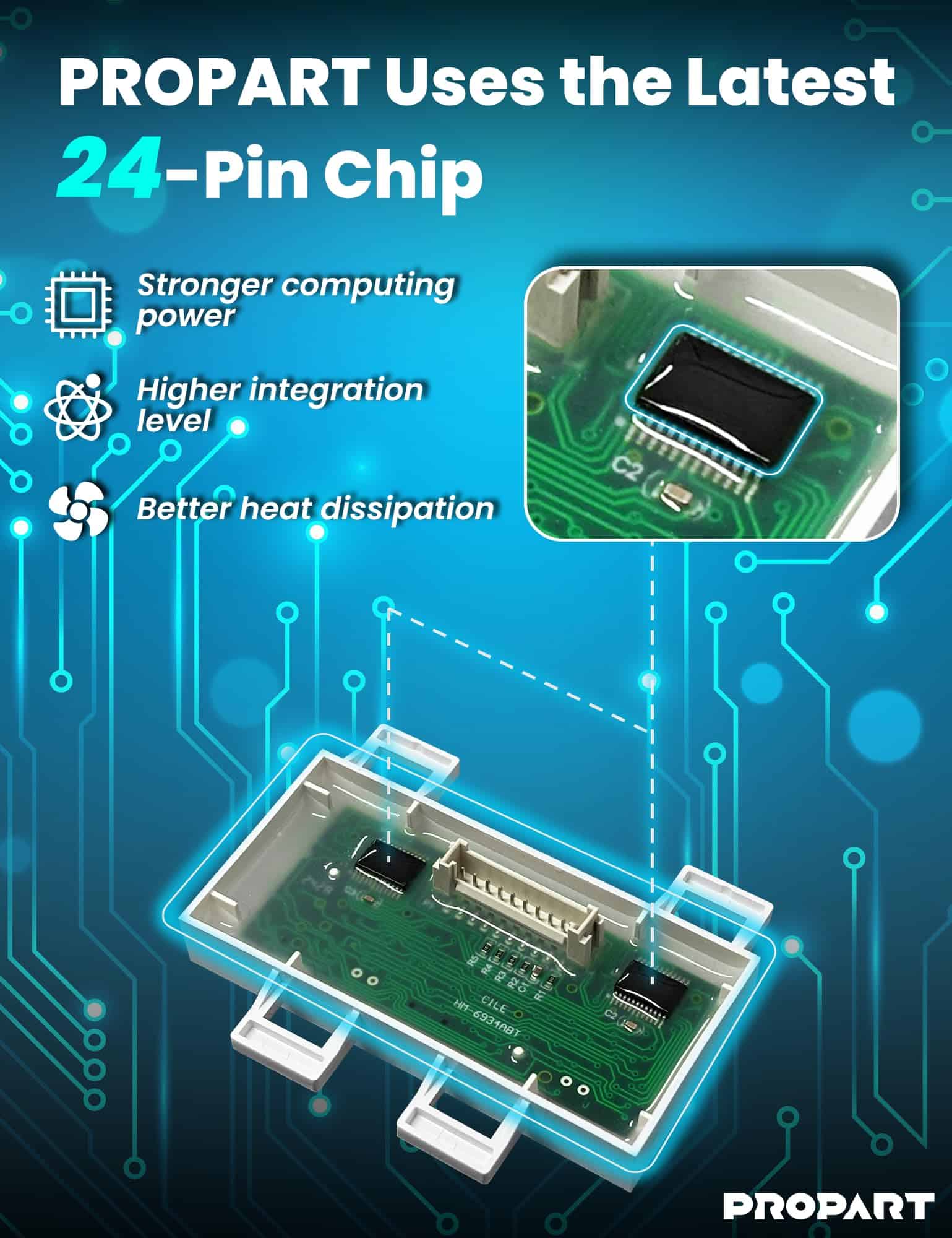 PROPART Nuevo Tablero de Visualización LED DG07-01005A, - Imagen 5