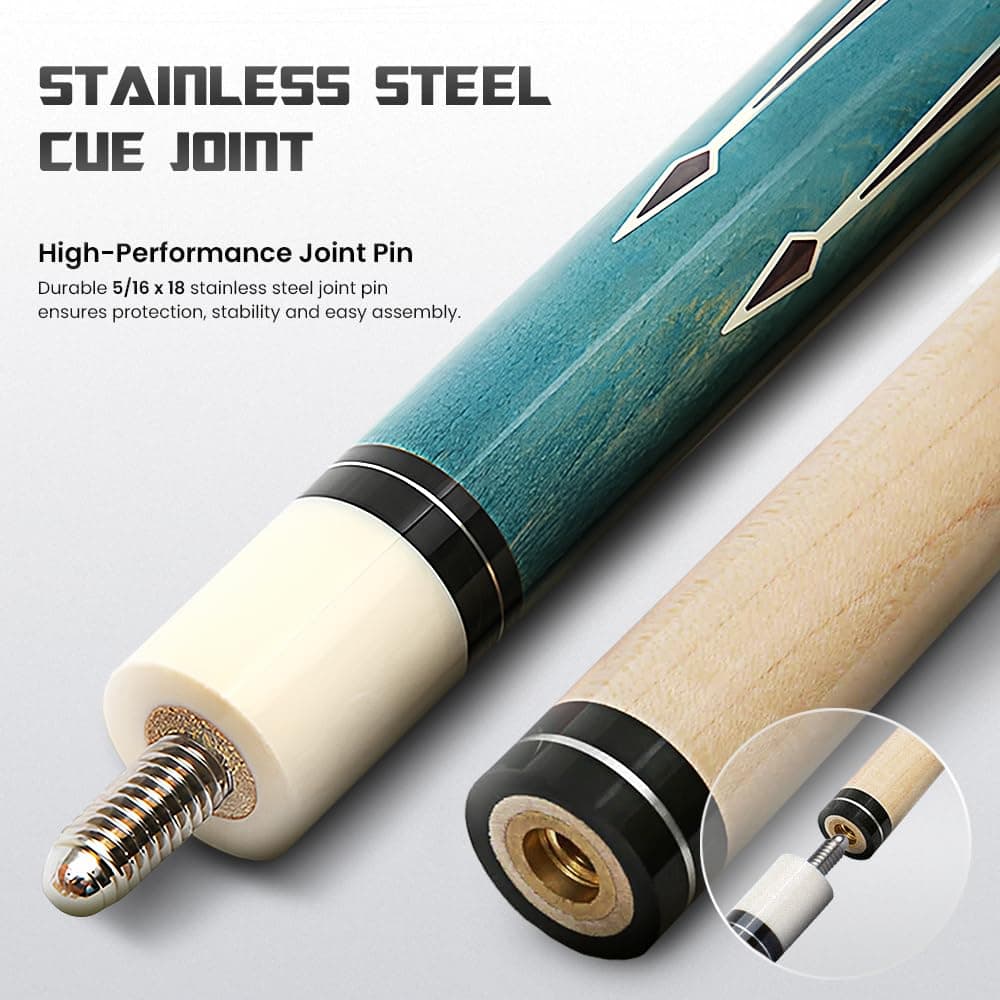 Big Cat Timeless Legacy Pool Cue Stick - -Azul Negro - Imagen 6