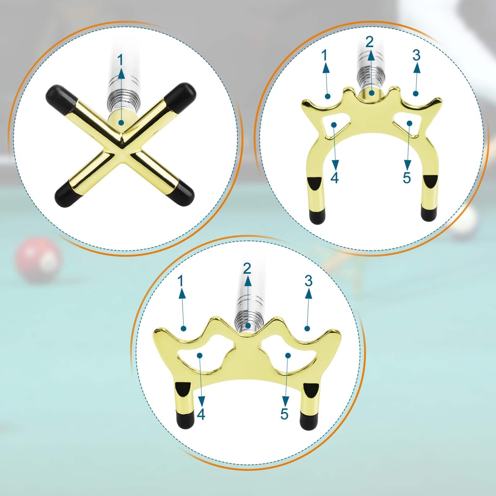 Puente de Billar Retráctil Snooker Pool Bridge Stick Puente - Imagen 5
