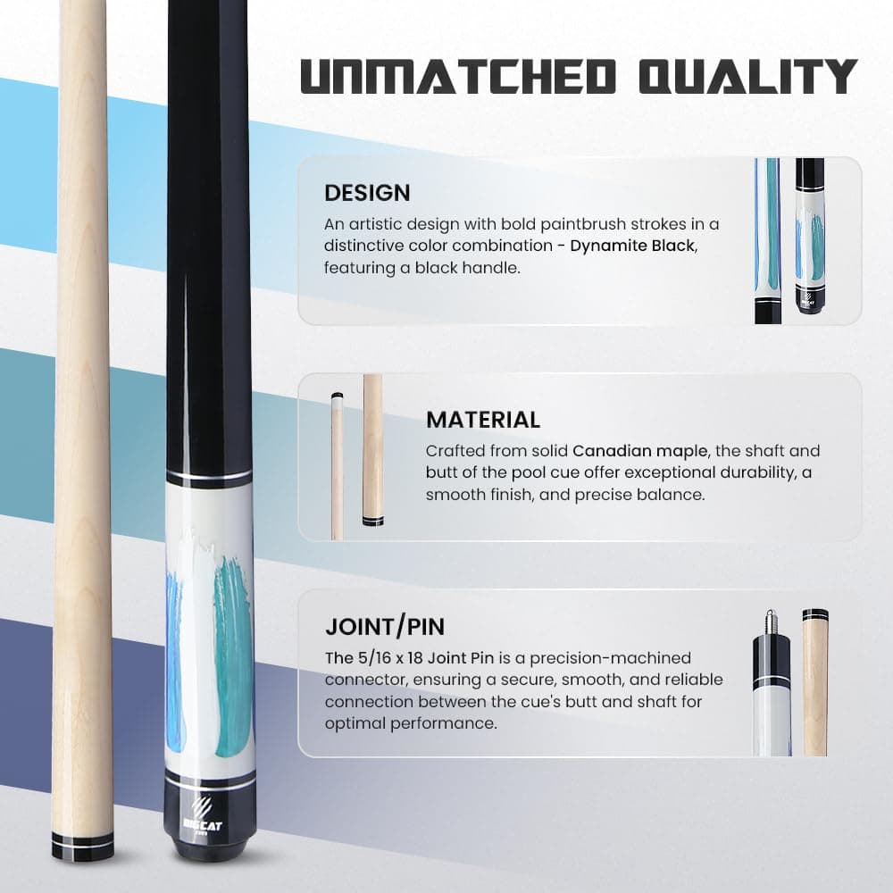 Cue de Billar Big Cat Paint Brush - Arce Canadiense de - Imagen 3