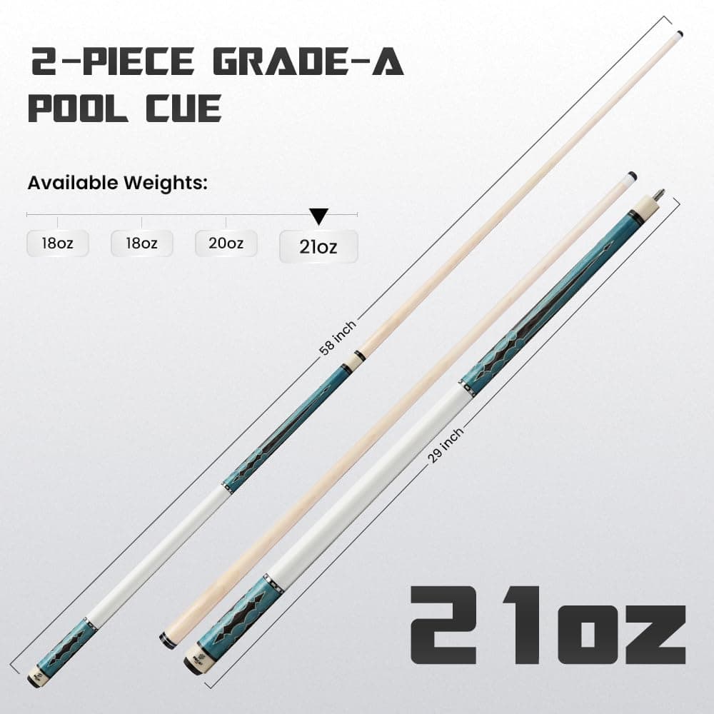 Big Cat Timeless Legacy Pool Cue Stick - Palo -Azul Blanco - Imagen 7
