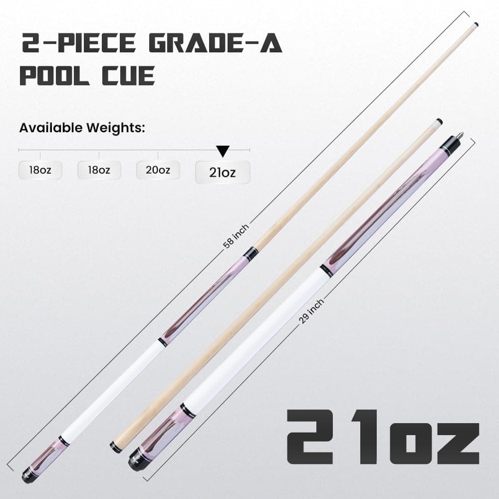 Big Cat Paint Brush Pool Cue Stick - Taco -Regal Amethyst - Imagen 7
