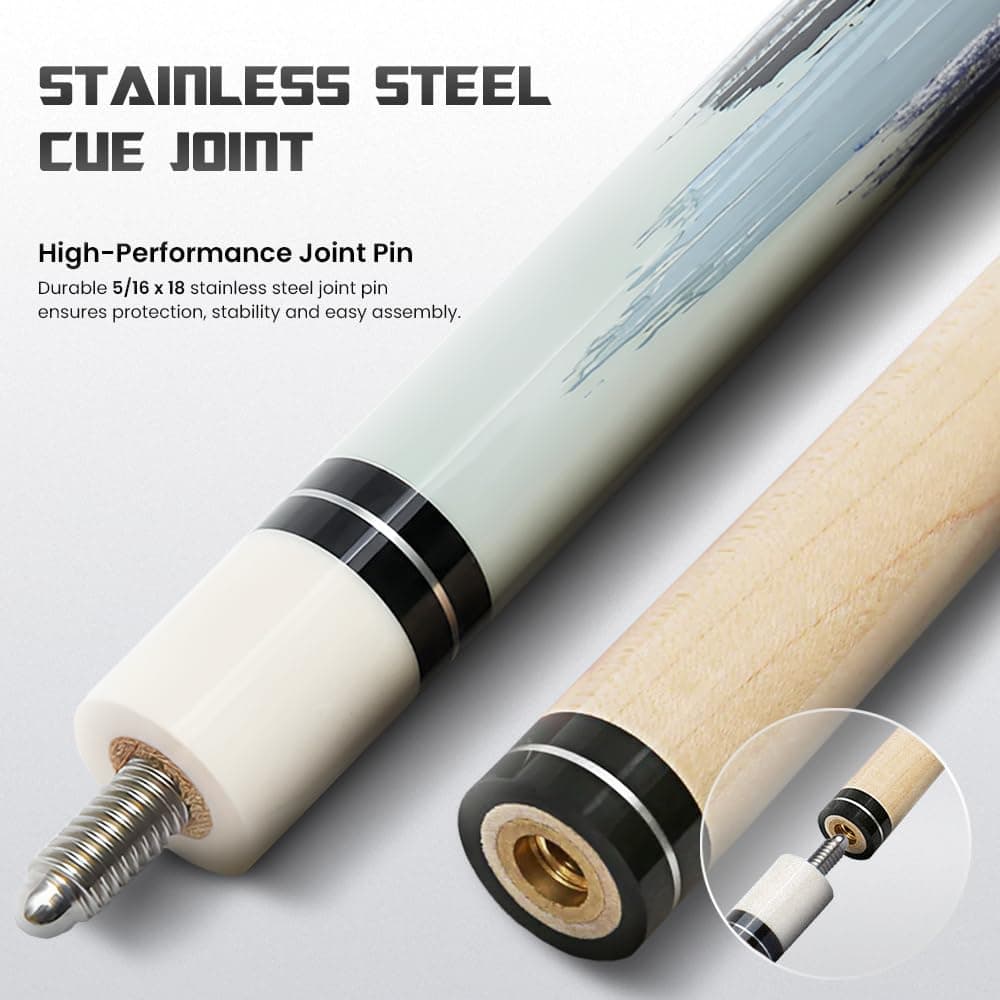 Big Cat Paint Brush Pool Cue Stick - -Marea Azul - Imagen 3