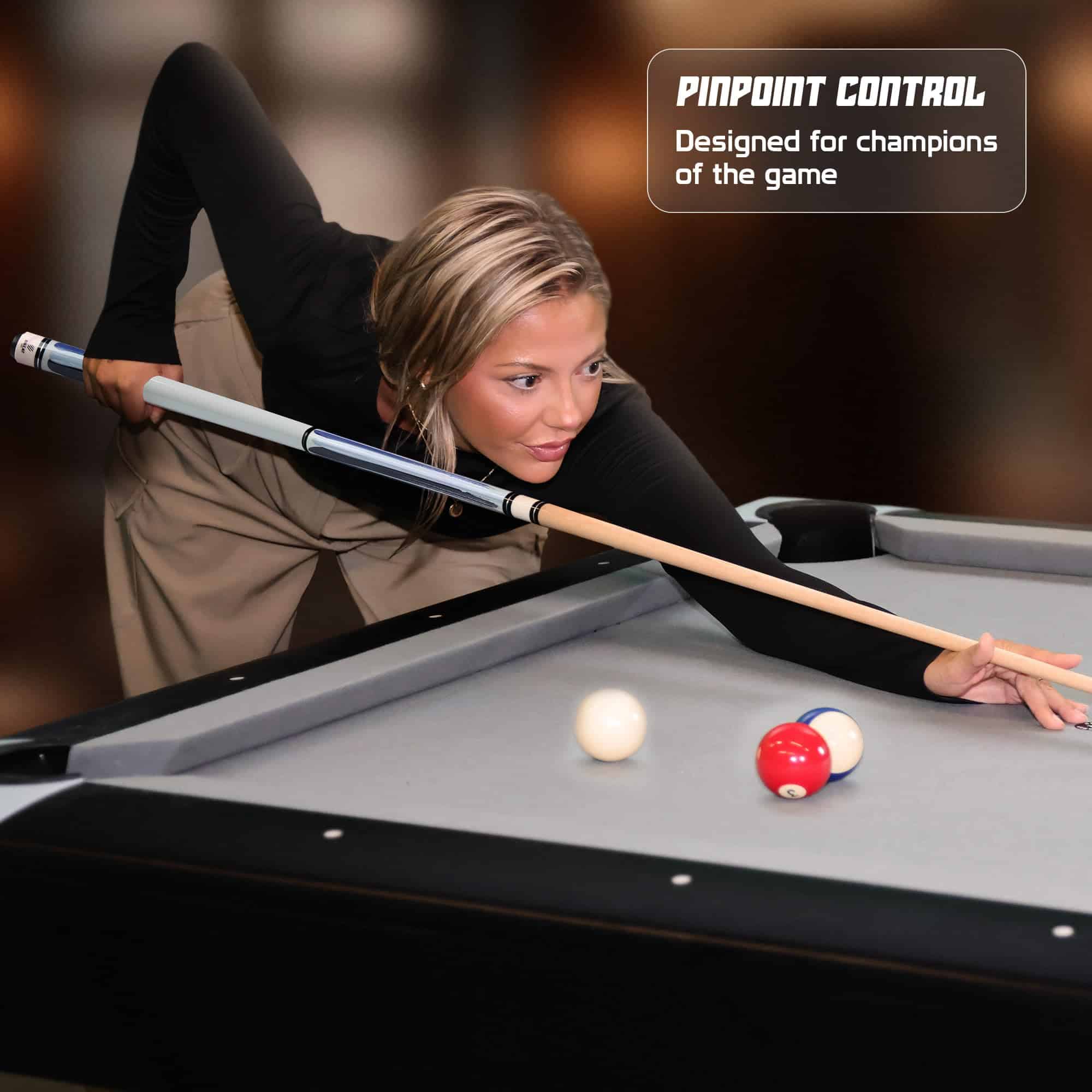 Big Cat Paint Brush Pool Cue Stick - -Marea Azul - Imagen 5