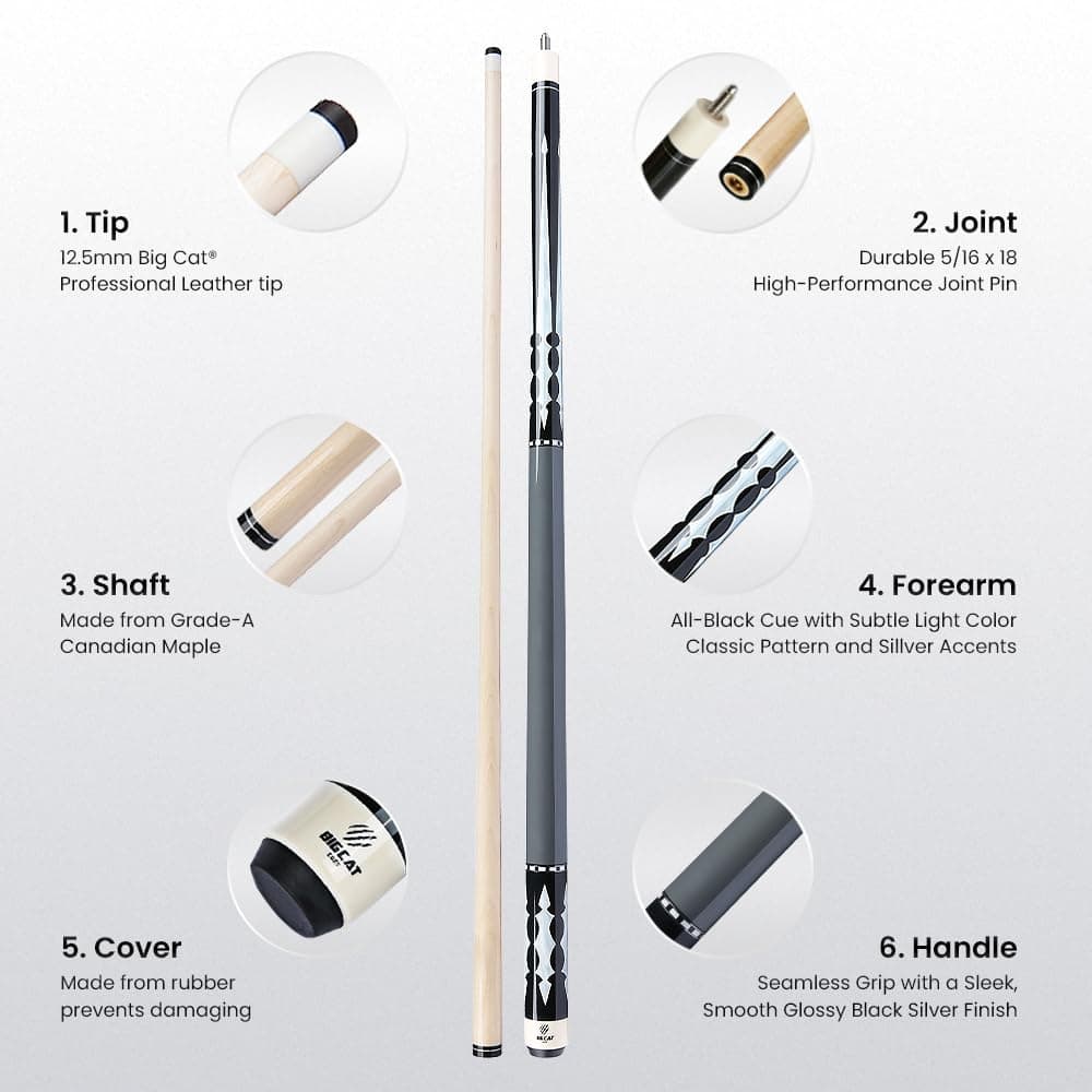 Big Cat Timeless Legacy Palo de Billar - Arce -Negro - Imagen 4