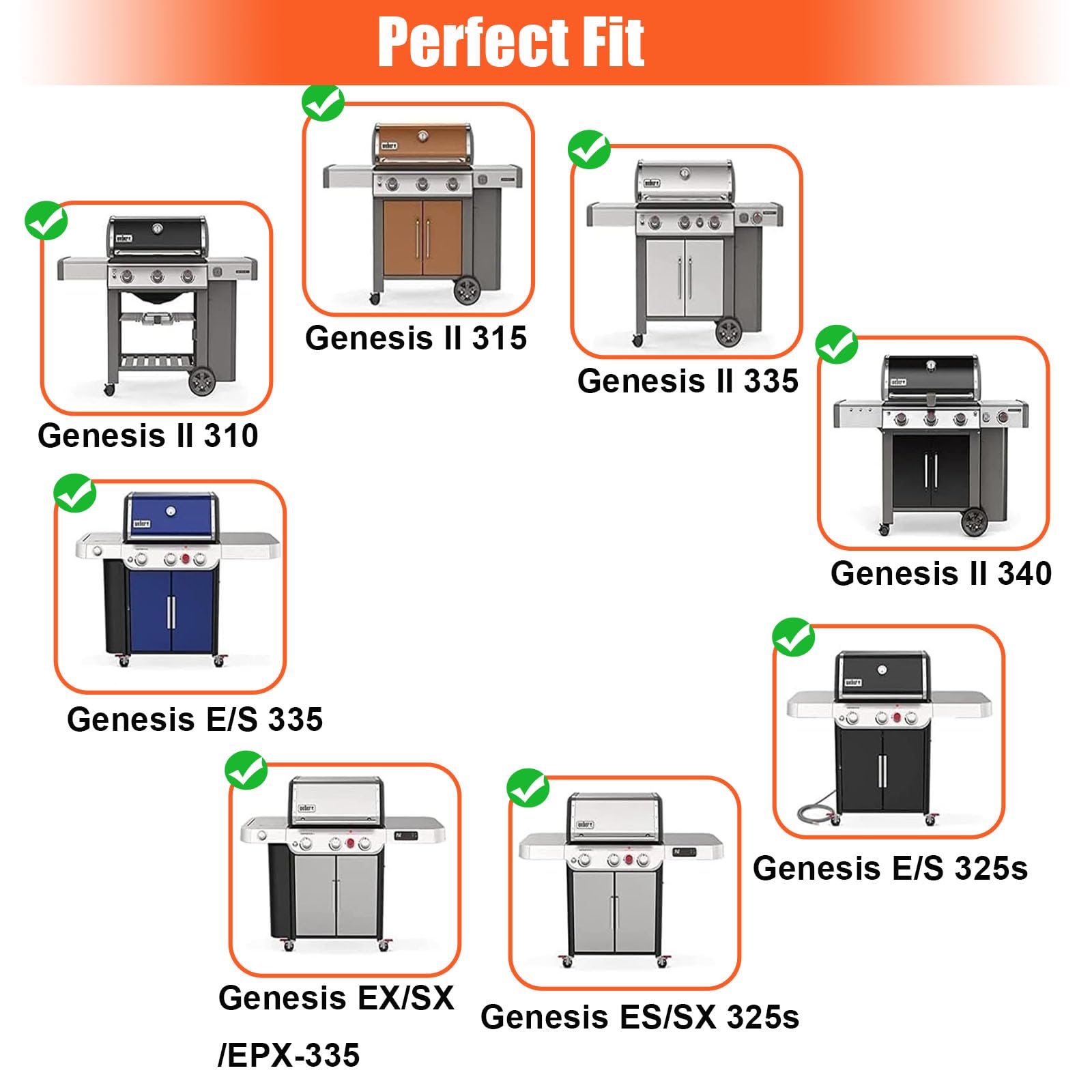 18.75" Parrilla de Cocina de Acero Inoxidable para Weber - Imagen 5