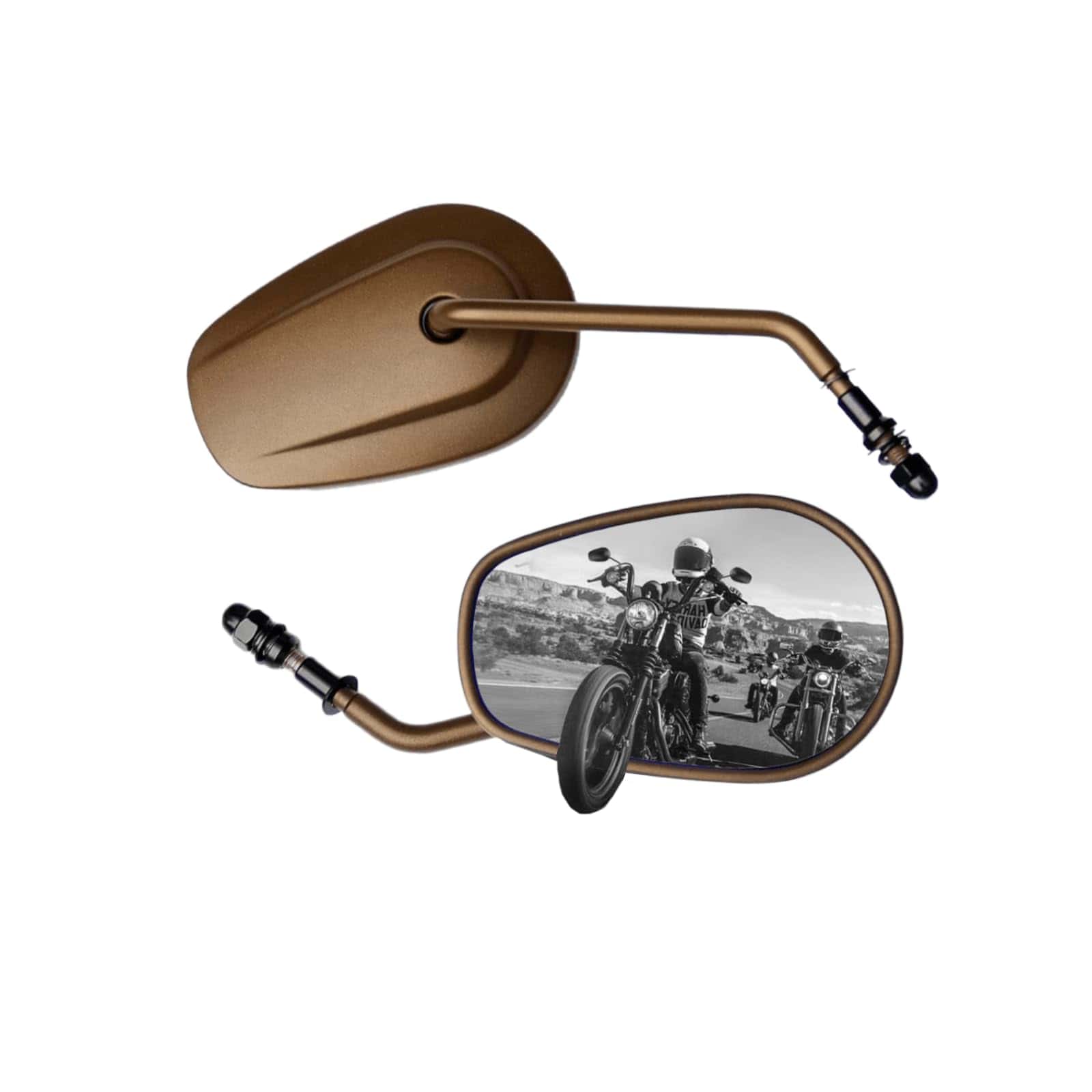 VPZMT Espejos retrovisores en forma de lágrima de 8 mm para - Imagen 3