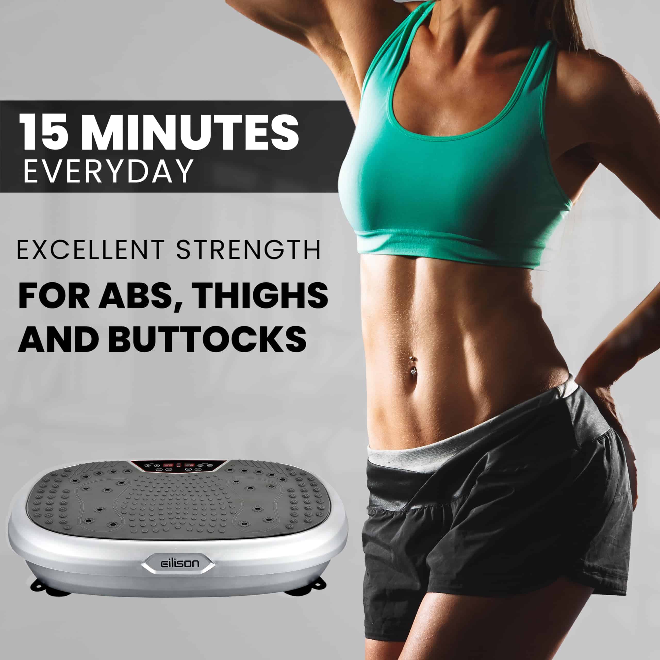 Máquina de Ejercicio de Plataforma de -Marrón, Plateado, Neg - Imagen 3