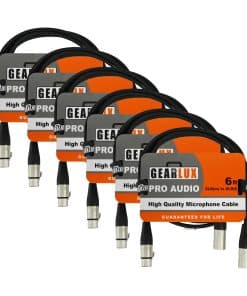 Cable de Micrófono XLR Gearlux, Totalmente -Negro