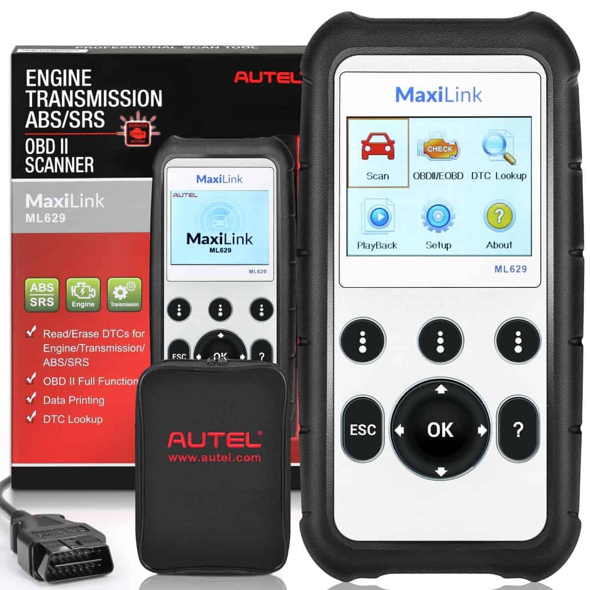 AUTEL MaxiLink ML629 Escáner OBD2 para Automóvil, Lector de